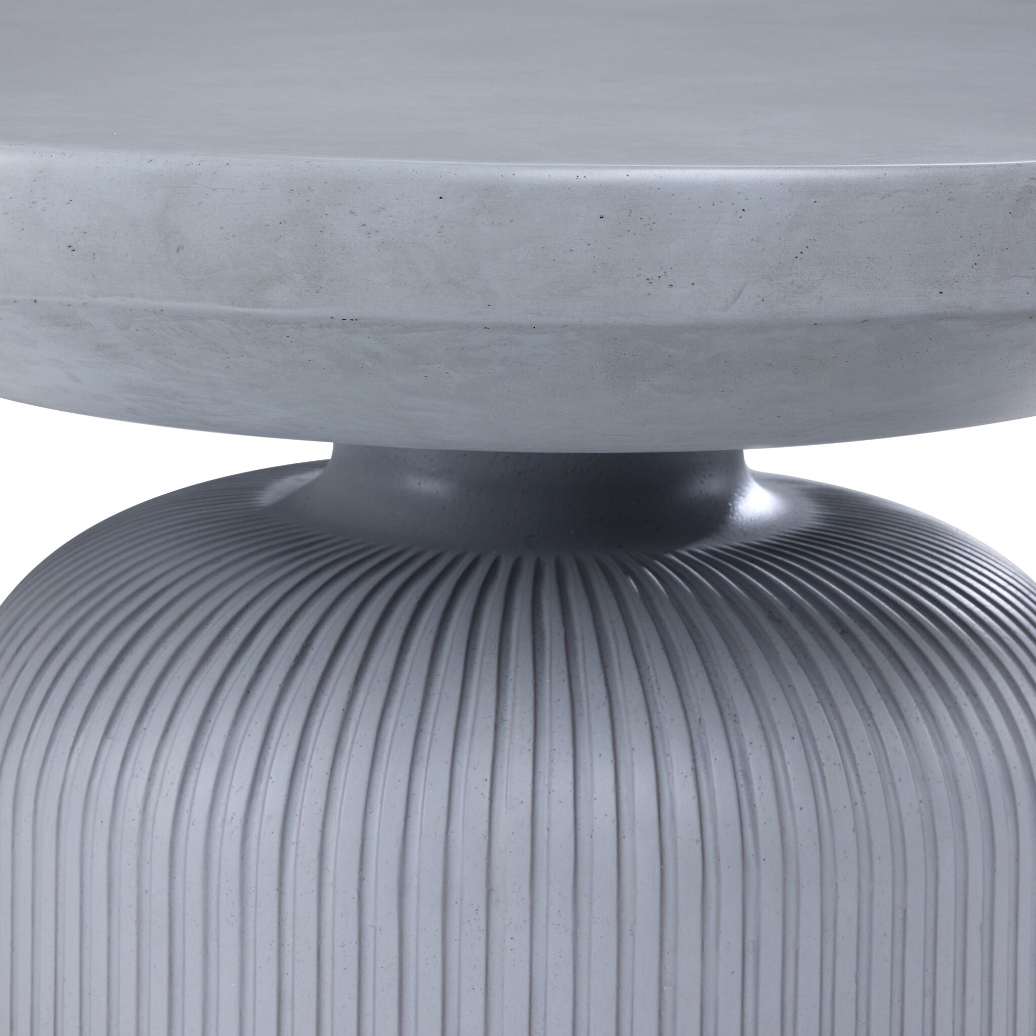 Crete Outdoor Concrete Coffee Table - Weathered Grey