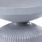 Crete Outdoor Concrete End Table - Weathered Grey