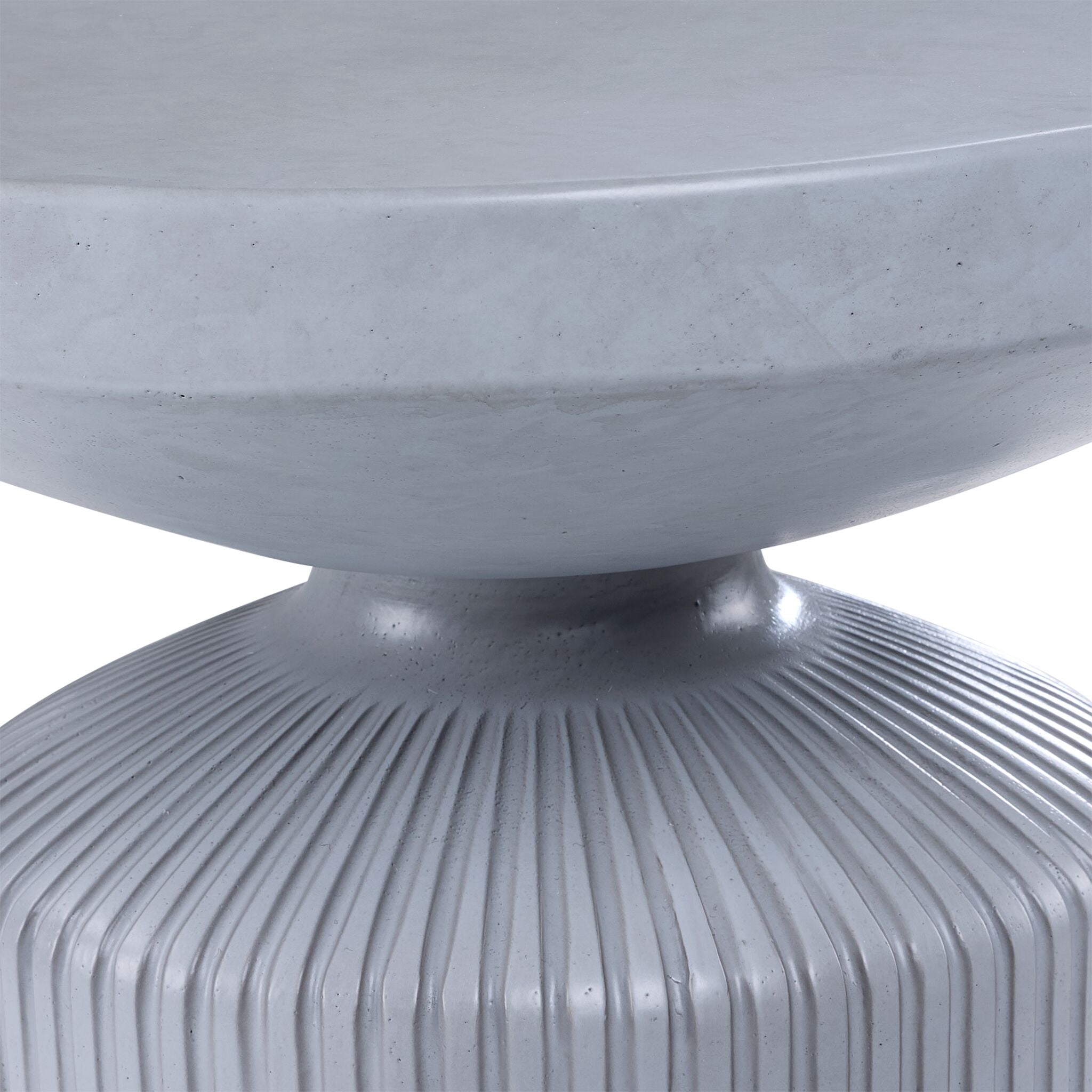 Crete Indoor/Outdoor Concrete End Table - Weathered Grey