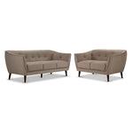 Daphne Sofa and Loveseat Set - Beige