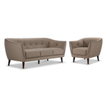 Daphne Sofa and Chair Set - Beige