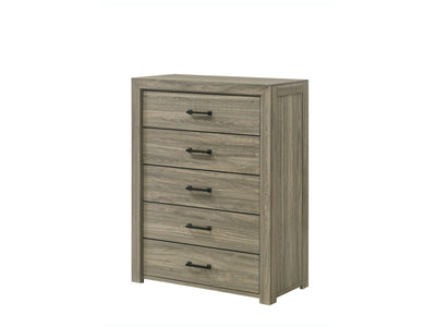 Dario 5-Drawer Dresser Chest - Light Brown, Beige