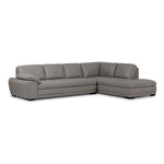 Daytona Leather 2-Piece Sectional with Right-Facing Chaise - Light Grey