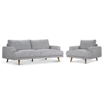 Dianna II Sofa and Chair Set - Grey