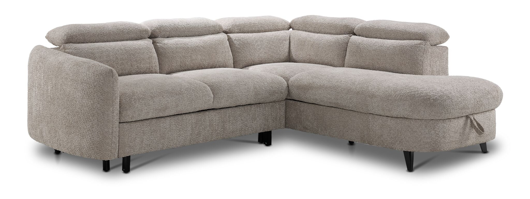 Dolly 2-Piece Sectional with Pop-Up Bed - Beige