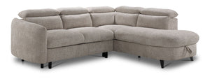 Dolly 2-Piece Sectional with Pop-Up Bed - Beige
