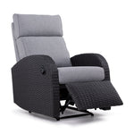 Drexel Outdoor Recliner - Grey, Black