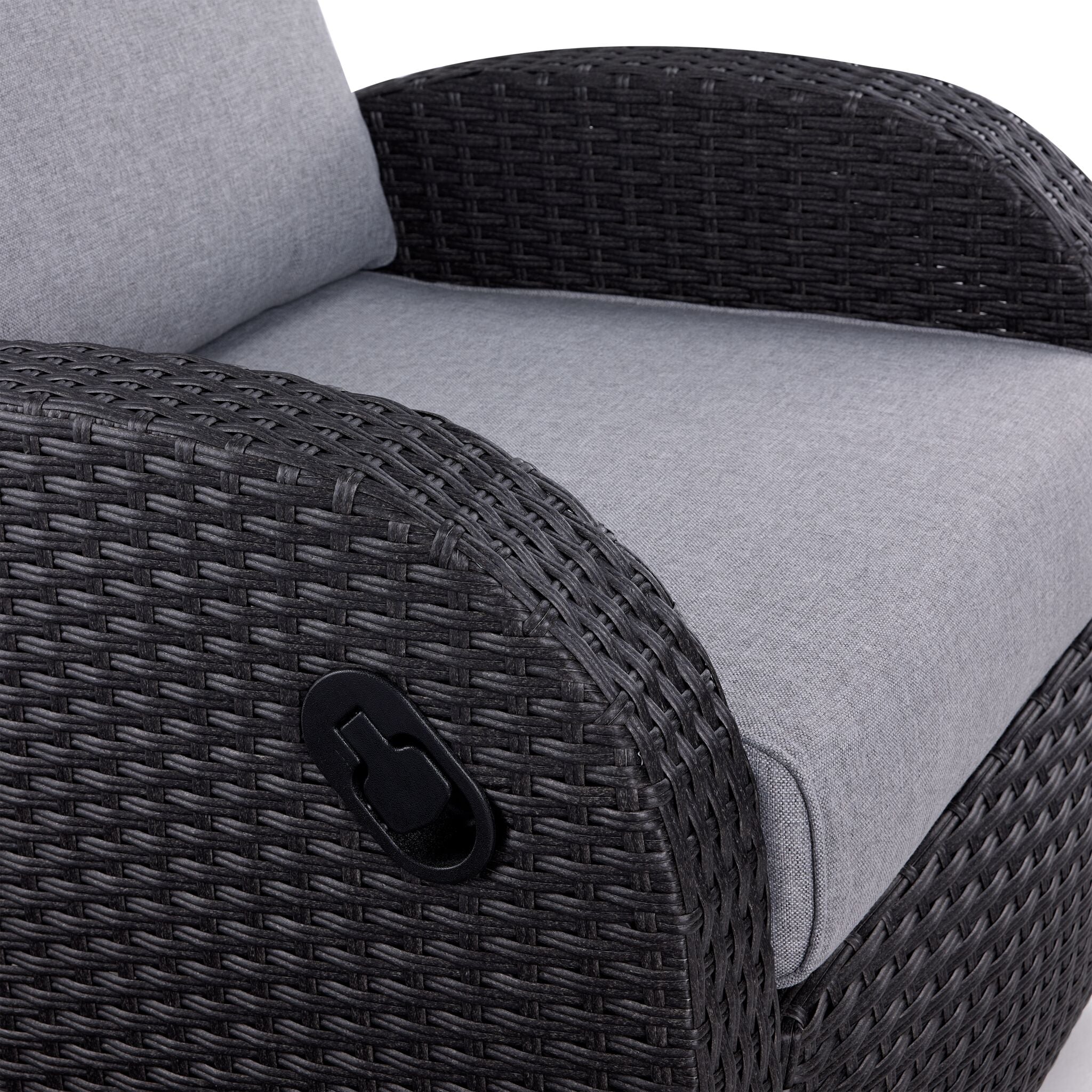 Drexel Outdoor Recliner - Grey, Black