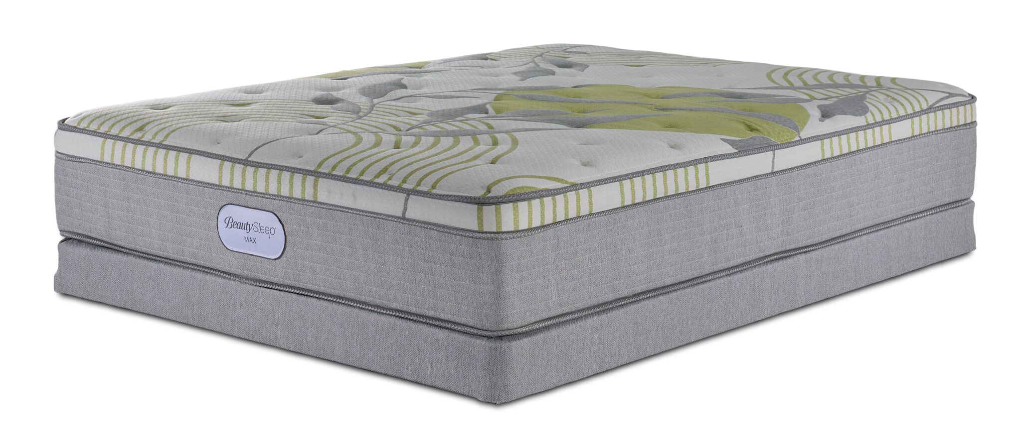 In Full Bloom - BeautySleep Max Drift Euro Top Medium Twin Mattress and Low Profile Boxspring Set