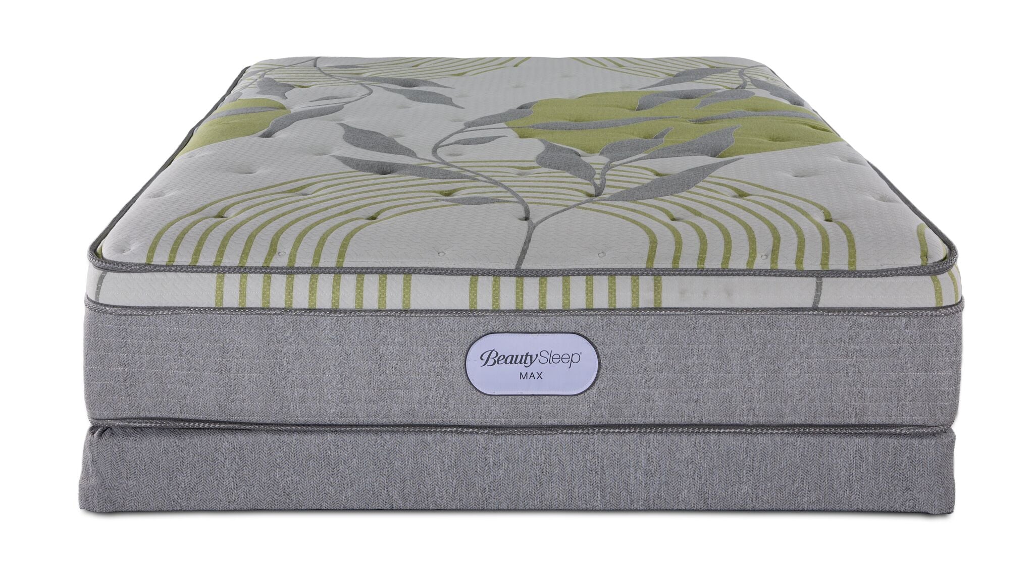 In Full Bloom - BeautySleep Max Drift Euro Top Medium Twin Mattress and Low Profile Boxspring Set