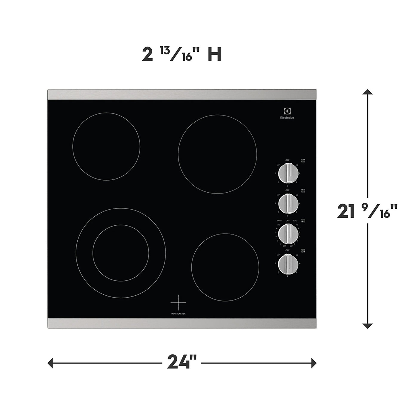 Electrolux Stainless Steel 24" Electric Cooktop - ECCE242CAS