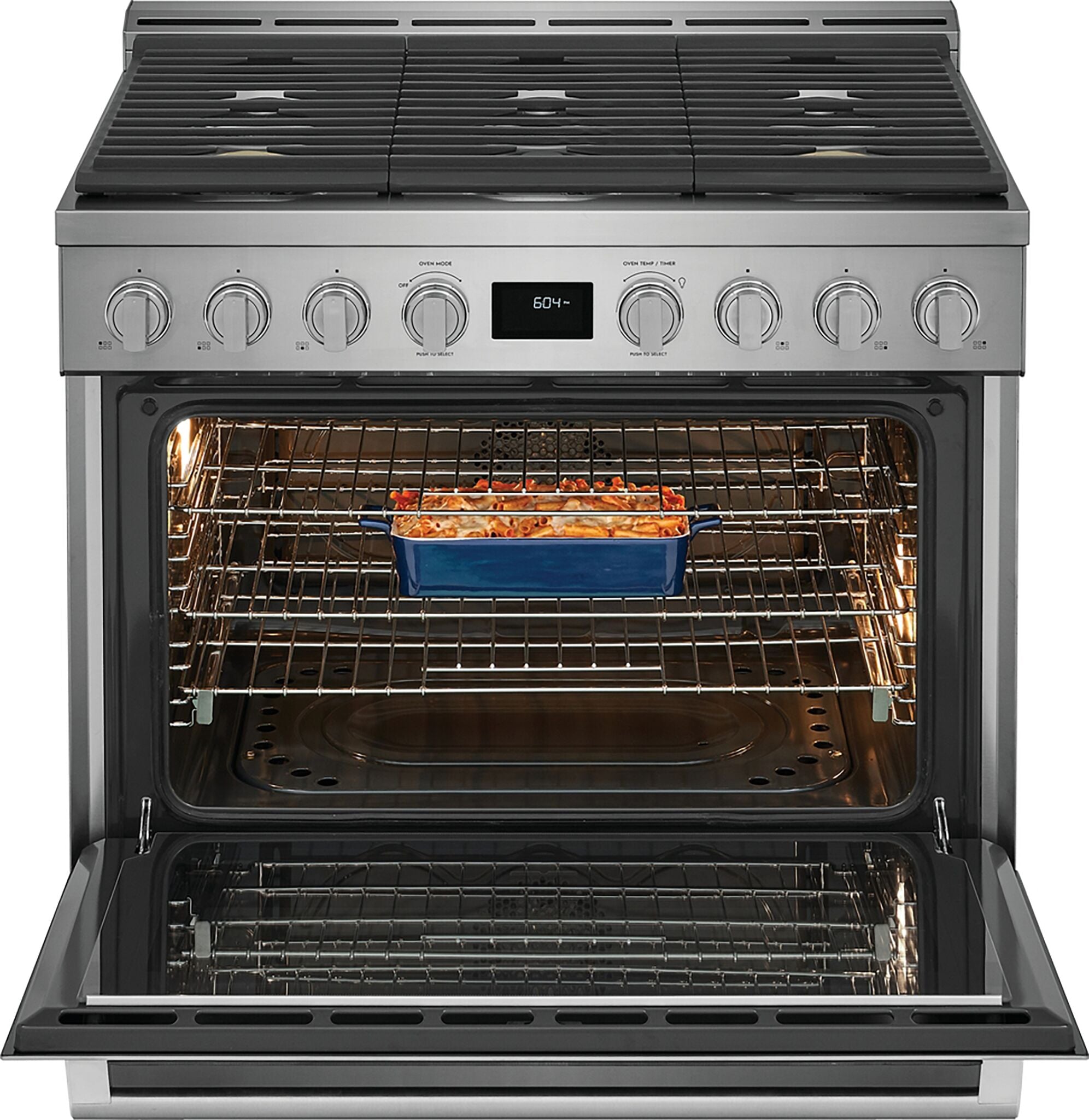 Electrolux Stainless Steel Front Control Freestanding Gas Range (4.4 Cu. Ft.) - ECFG3668AS