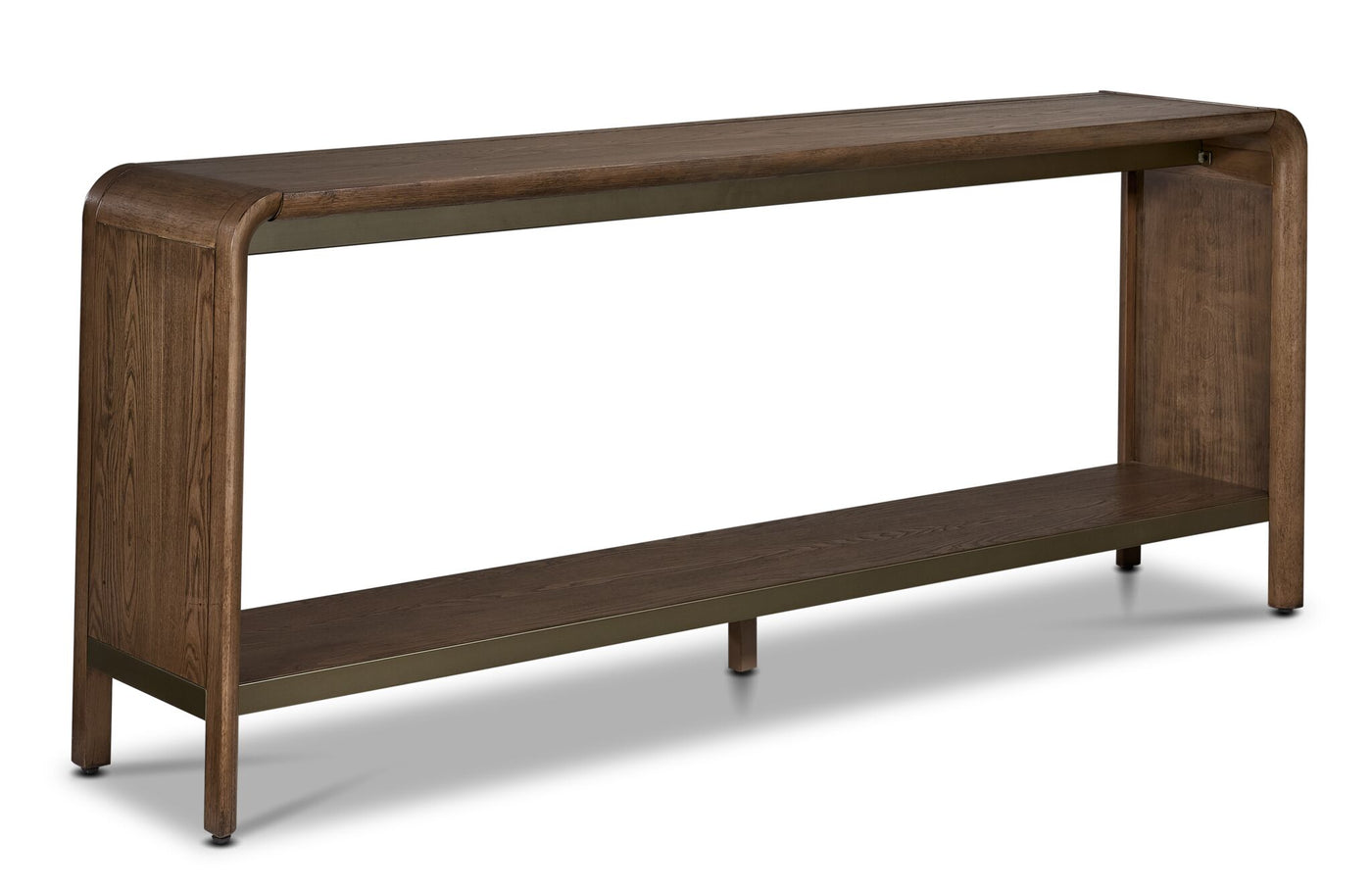 Elure 72" Waterfall Console Table - Latte