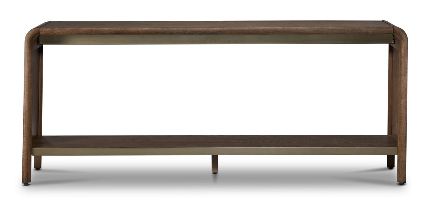 Elure 72" Waterfall Console Table - Latte