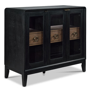 Elure Glass Door Server - Peppercorn