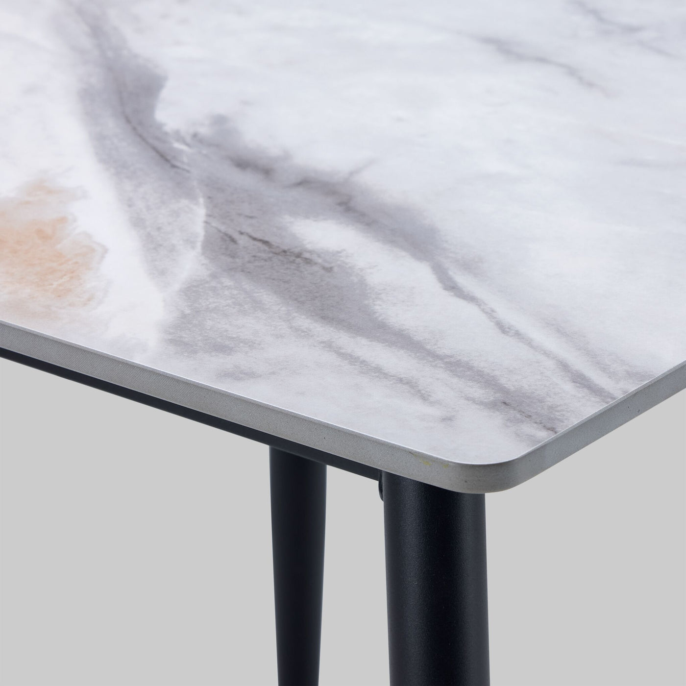 Emberly 21" End Table - Black & Grey Sintered Stone