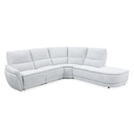 Emerson 4-Piece Power Reclining Sectional with Right Facing Chaise - White