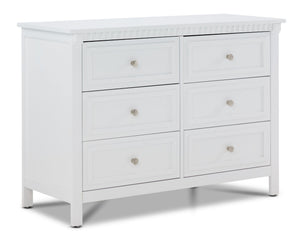 Emery 6-Drawer Dresser - White