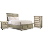 Emma 5-Piece Queen Storage Bedroom Package - Oak