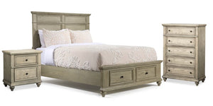 Emma 5-Piece Queen Storage Bedroom Package - Oak