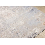 Smoky Terrain 6'7" x 9'6" Distressed Design Area Rug - Taupe, White, Brown