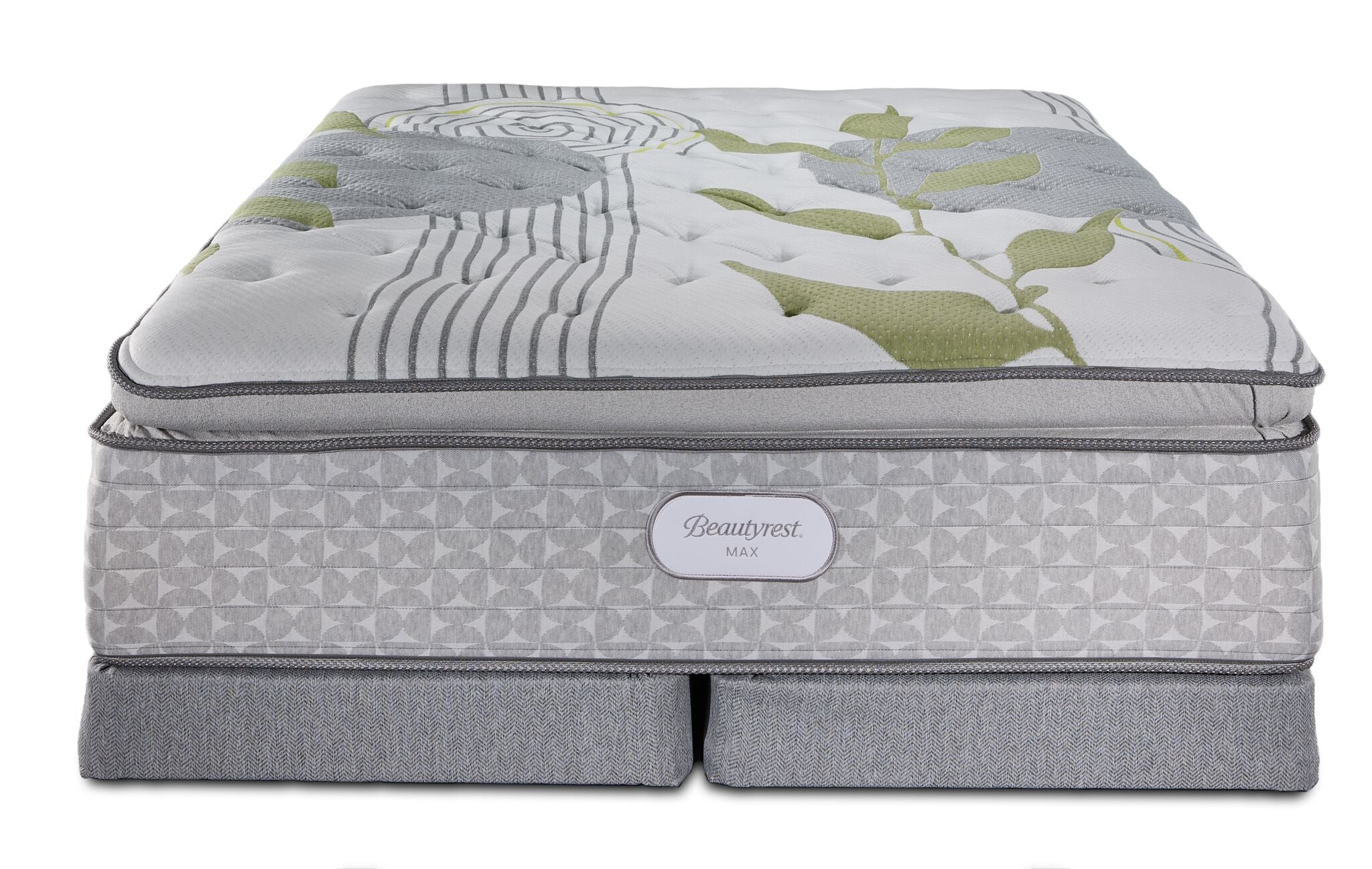 Beautyrest Max+ Essence Euro Top Luxury Firm Queen Mattress and Low Profile Split Boxspring Set
