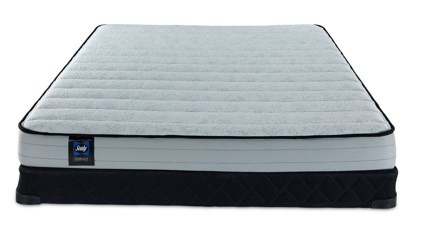 Sealy® Essentials Evan II Medium Queen Mattress and Low-Profile Boxspring