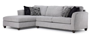 Everett 2-Piece Sectional with Left-Facing Chaise - Grey