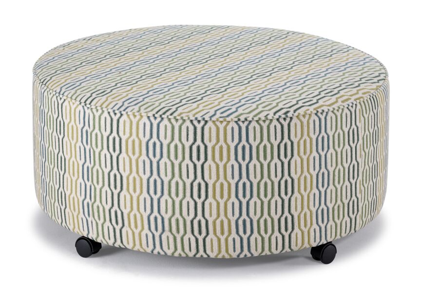 Fairmont Ottoman - Blue