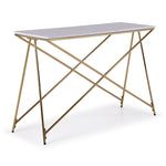 Farah 47" Sofa Table - White and Gold