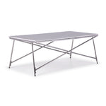 Farah 48" Coffee Table - White and Chrome