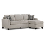 Flipp-it Sofa with Reversible Chaise/Ottoman - Platinum