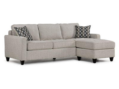 Flipp-it Sofa with Reversible Chaise/Ottoman - Platinum