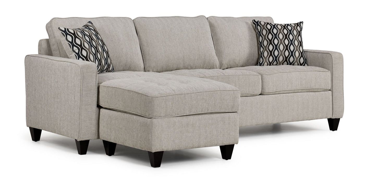 Flipp-it Sofa with Reversible Chaise/Ottoman - Platinum