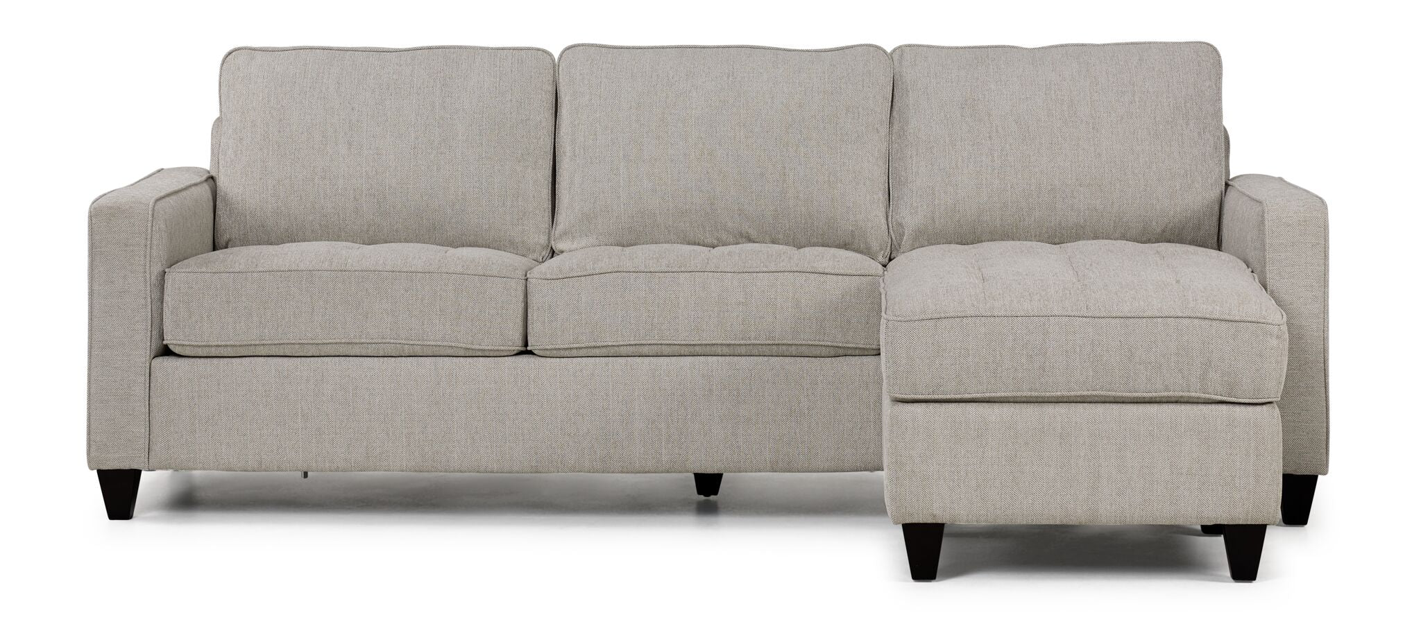 Flipp-it Sofa with Reversible Chaise/Ottoman - Platinum