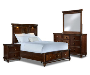 Florence 6 - Piece King Storage Bedroom Set - Brown