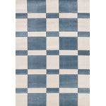 Ocean Blocks 6'7" x 9'6" Banded Rectangle Area Rug - Blue, White