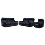 Franco Triple Power Reclining Sofa, Loveseat and Chair Set - Eclipse