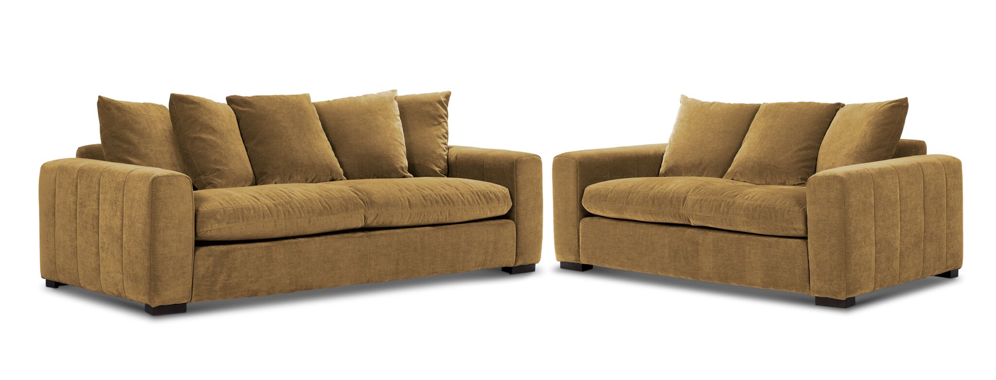 Frazer Sofa and Loveseat Set - Fennel Seed