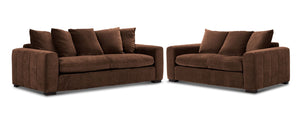 Frazer Sofa and Loveseat Set - Caramel
