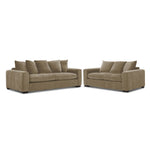 Frazer Sofa and Loveseat Set - Mushroom