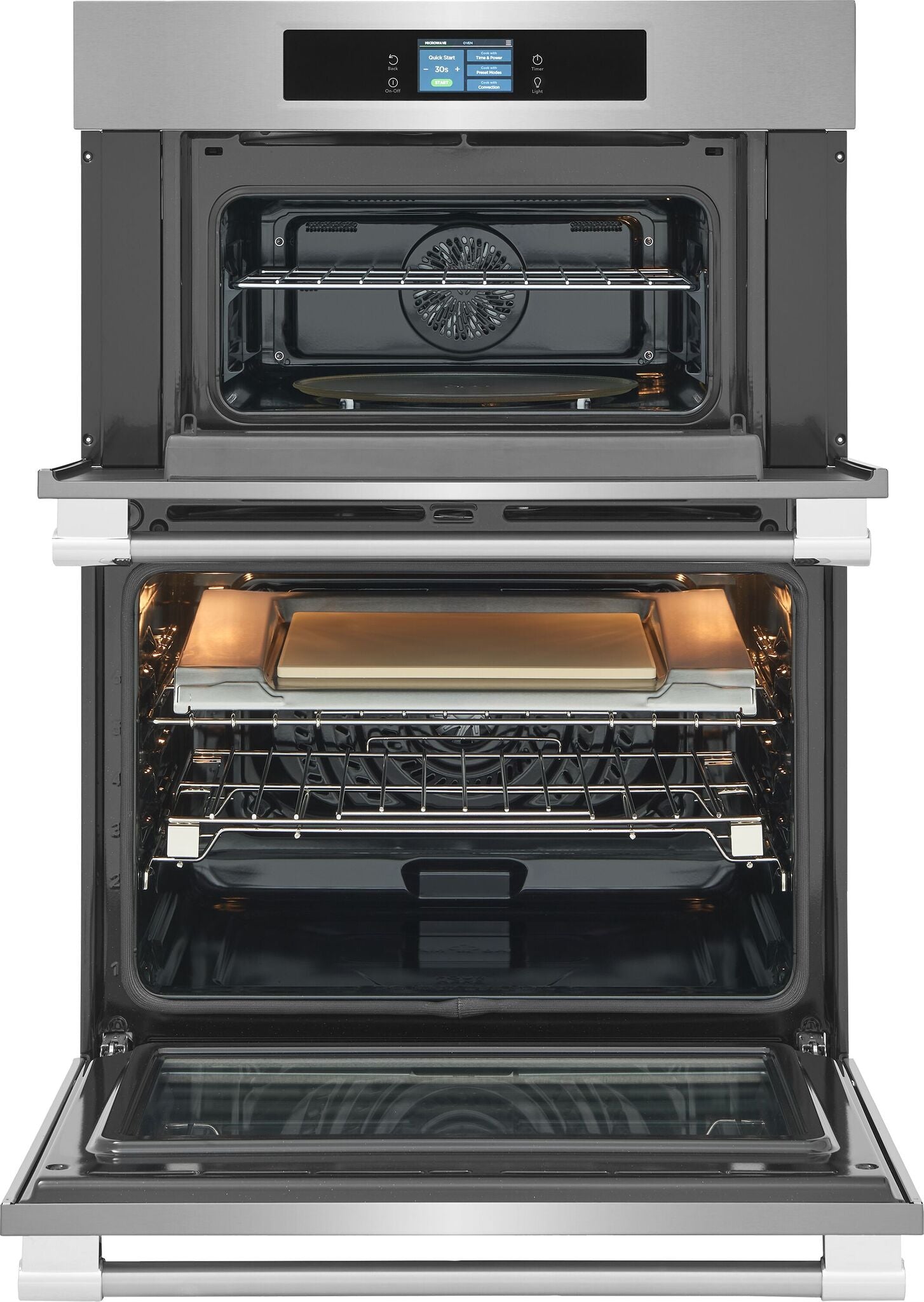 Frigidaire Professional Stainless Steel 30" Microwave (1.7 Cu. Ft.) Combination Wall Oven (5.3 Cu. Ft.) with Stone-Baked Pizza Mode - PCWM3085AF