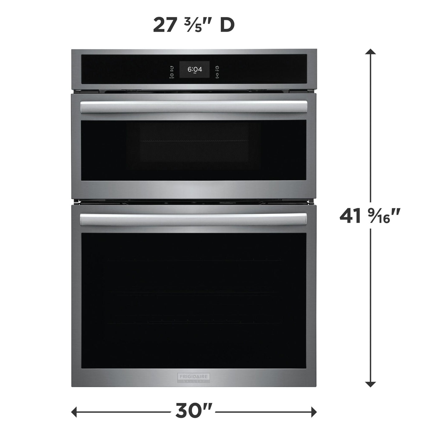 Frigidaire Gallery Stainless Steel 30" Electric Wall Oven and Microwave Combination with Stone-Baked Pizza (5.3 Cu. Ft.) - GCWM3070AF