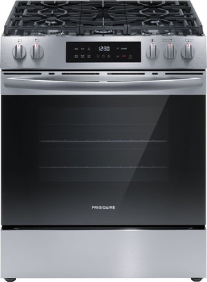 Frigidaire Stainless Steel 30" Front Control Gas Range with Air Fry - FCFG3082BS