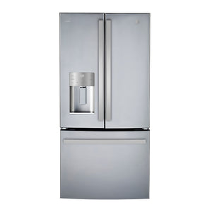 GE Profile 32.75" 17.5 Cu. Ft. Fingerprint Resistant Stainless Steel Counter-Depth French Door Refrigerator - PYE18HYRCFS