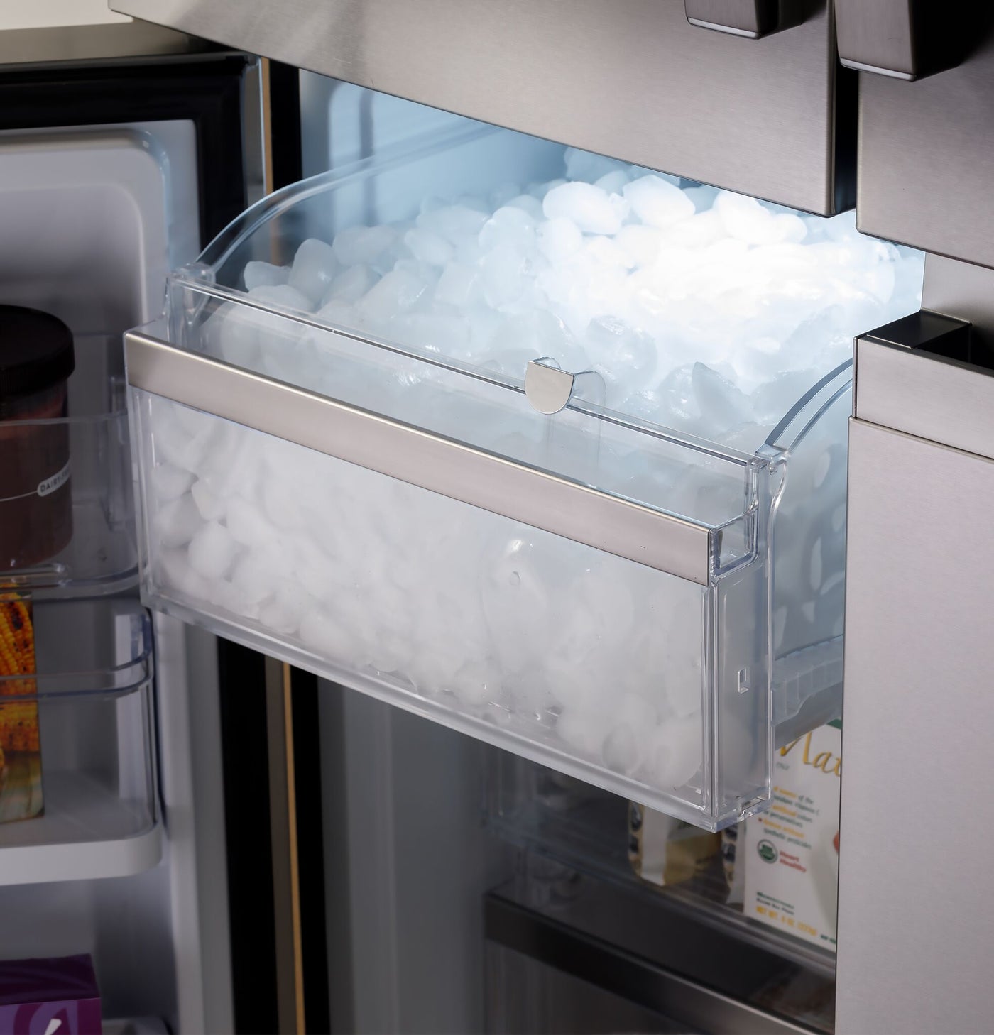 GE Profile 35.75" 28.4 Cu. Ft. Stainless Steel 4-Door French Door Refrigerator - PAD28BYTFS