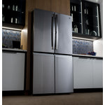 GE Profile 35.75" 28.4 Cu. Ft. Stainless Steel 4-Door French Door Refrigerator - PAD28BYTFS