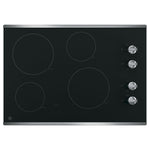 GE Stainless Steel 30" Knob Control Electric Cooktop - JP3030SWSS