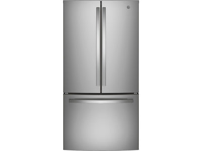 GE 32.75" 24.8 Cu. Ft. Fingerprint Resistant Stainless Steel French Door Refrigerator - GNE25JYKFS