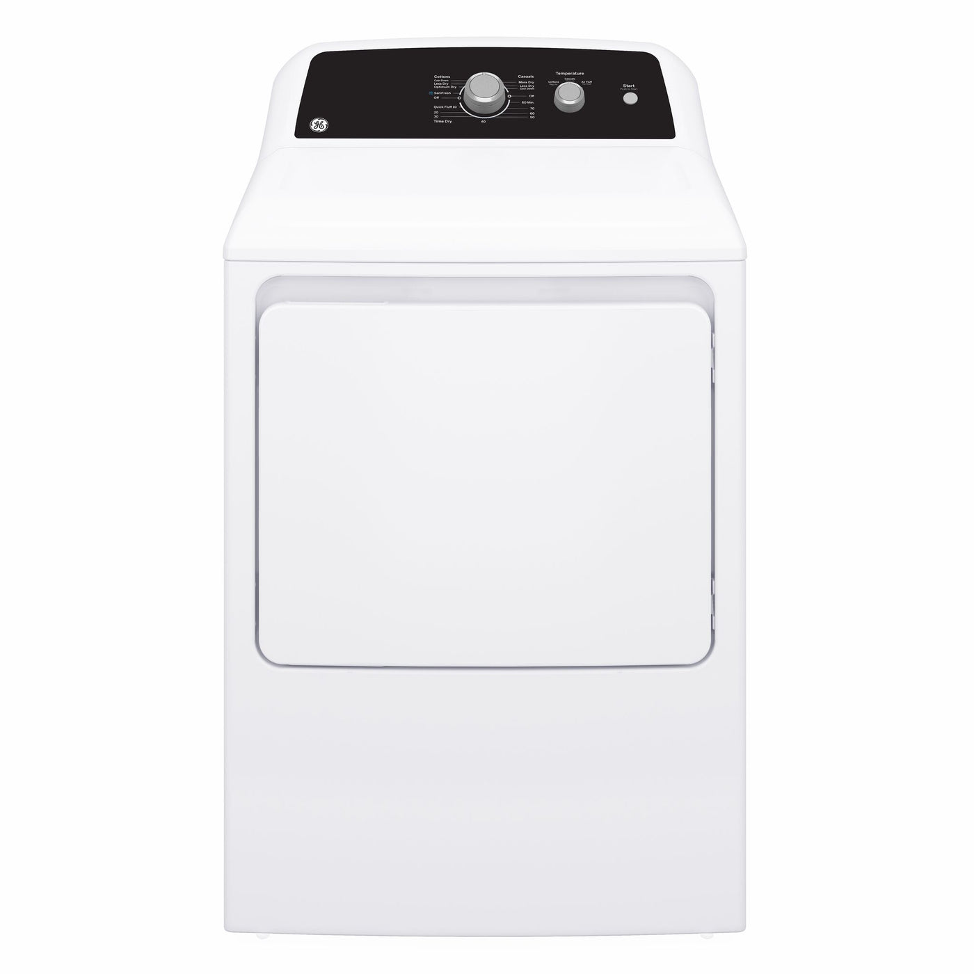 GE White Top Load Washer (4.4 Cu Ft.) & Electric Dryer with SaniFresh Cycle (6.2 cu.ft.) - GTW334BMRWS/GTX34EBMRWS